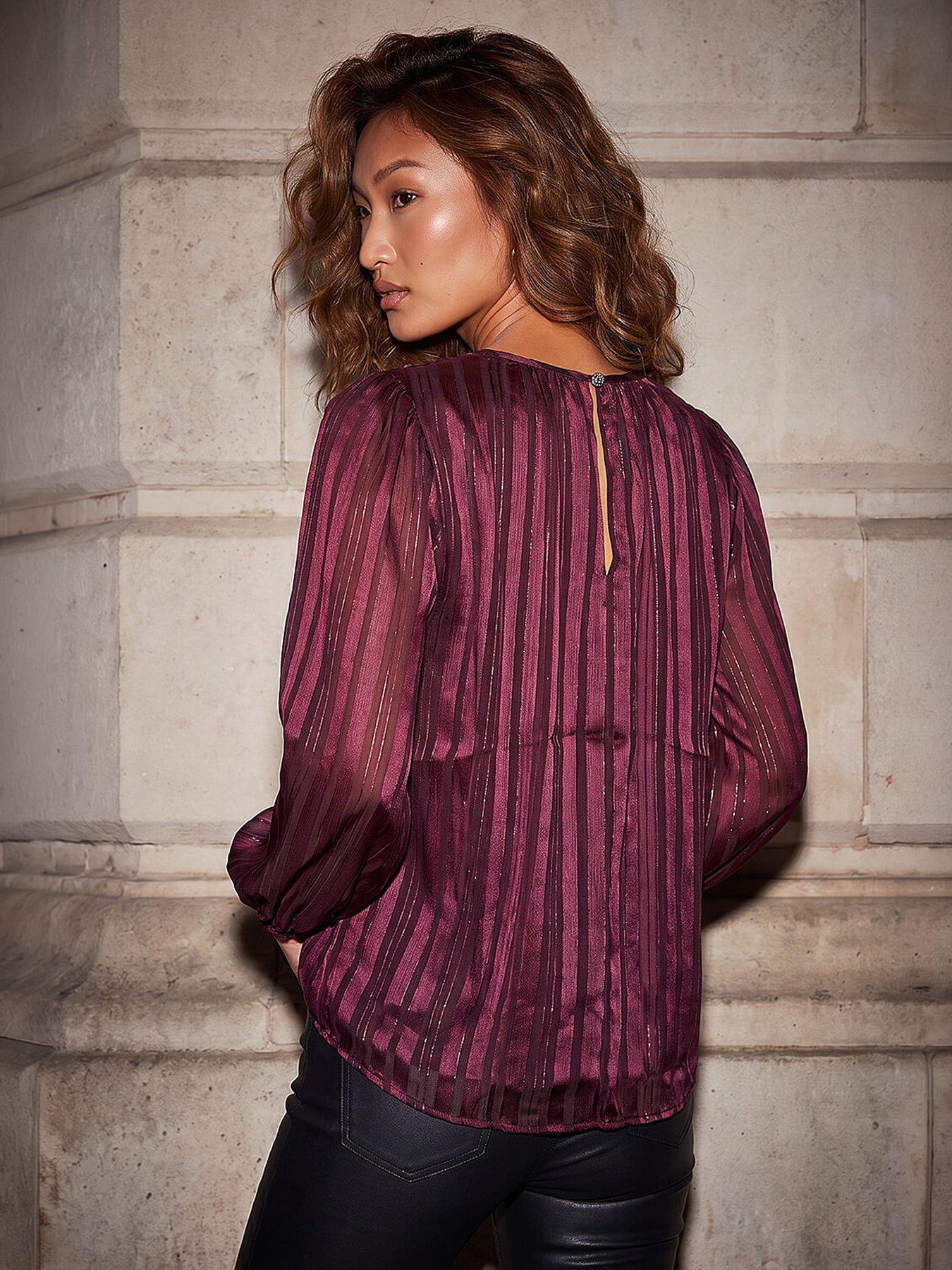 Image 2 of 4 of Roman Satin Stripe Top