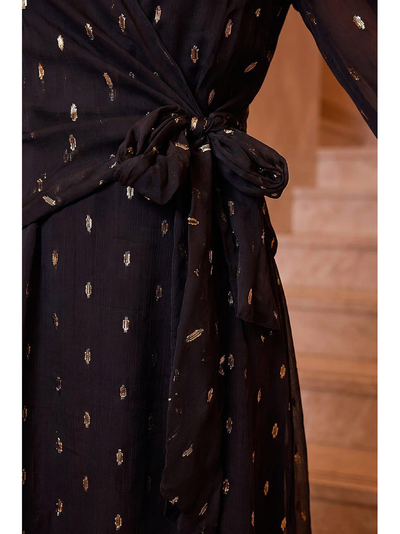 Image 2 of 4 of Roman Dobbie Wrap Dress