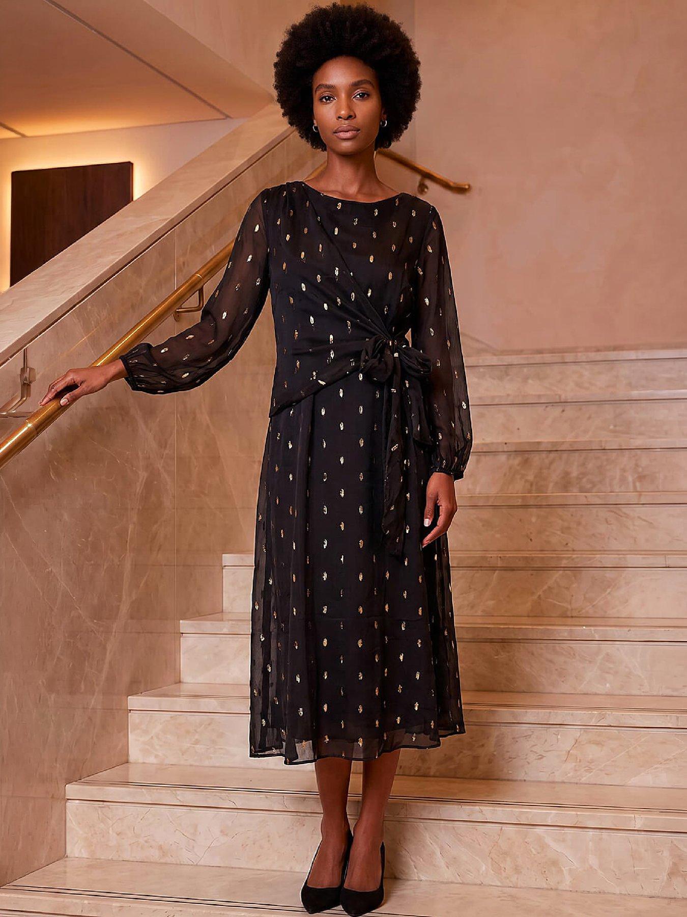 Image 4 of 4 of Roman Dobbie Wrap Dress
