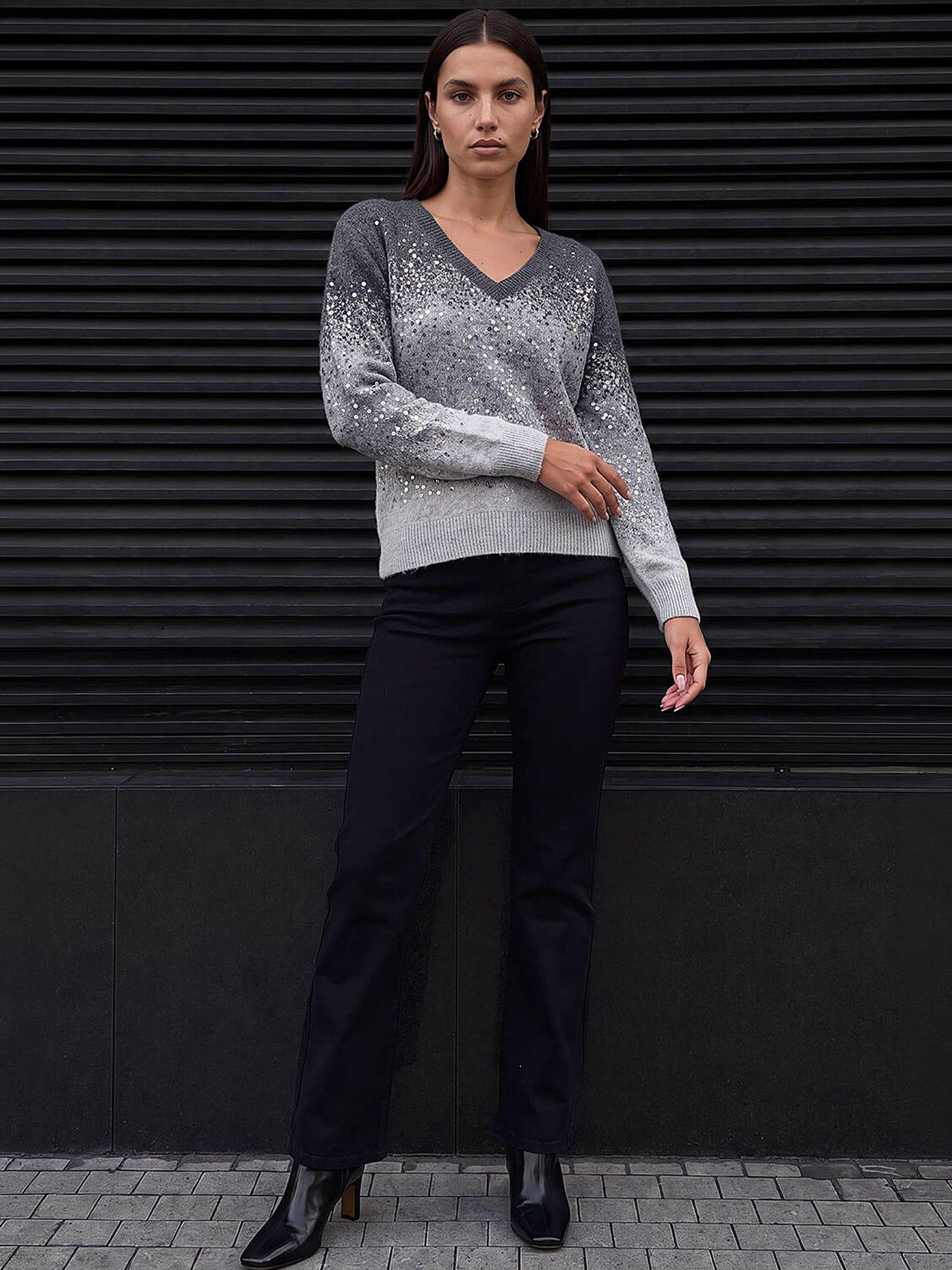 Image 4 of 4 of Roman V-neck Ombre Jumper