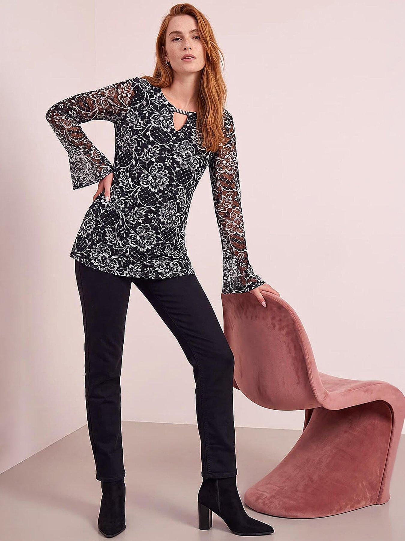 Image 4 of 4 of Roman Mixed Lace Top