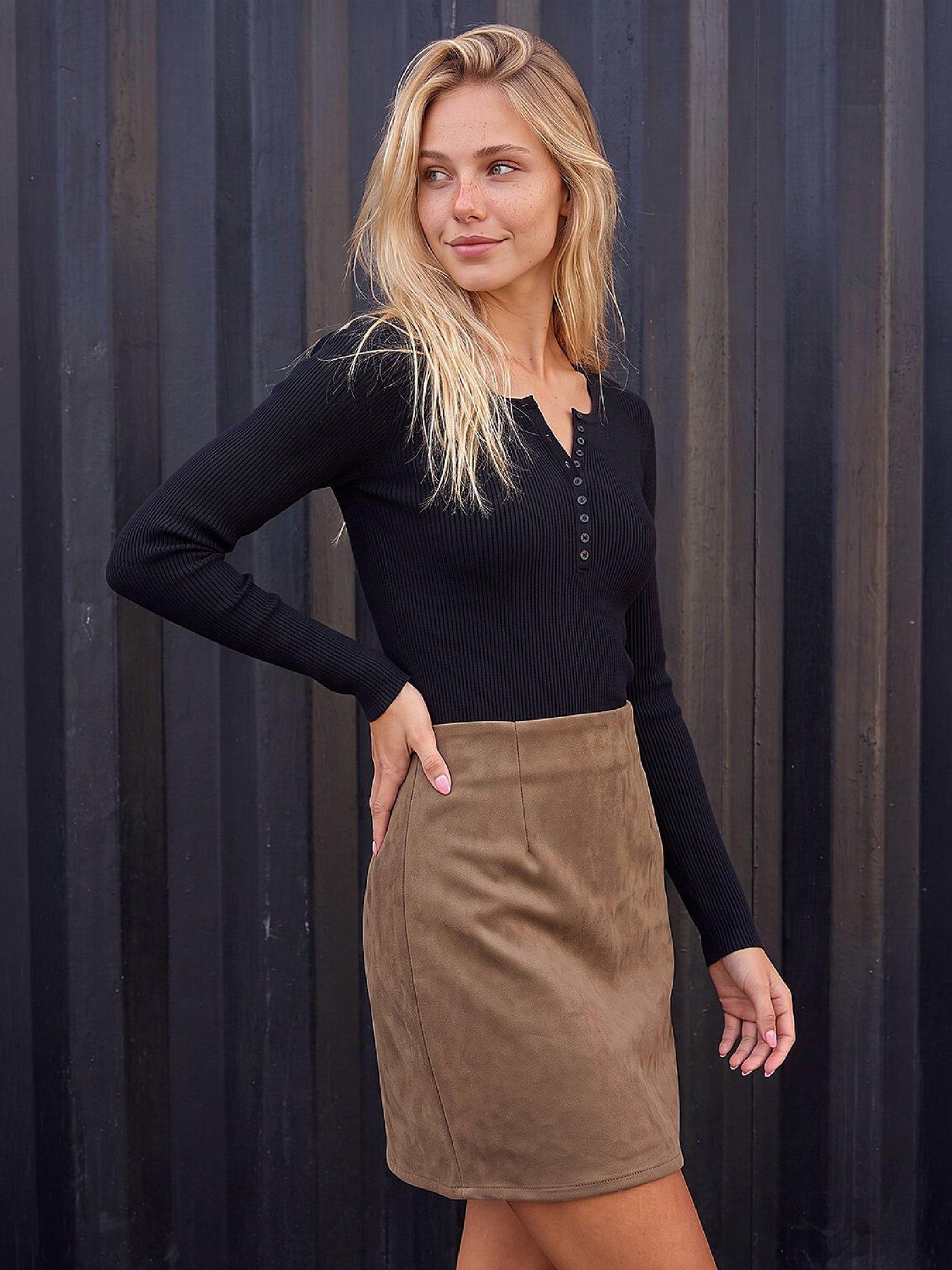 Image 2 of 4 of Roman Suedette Skirt