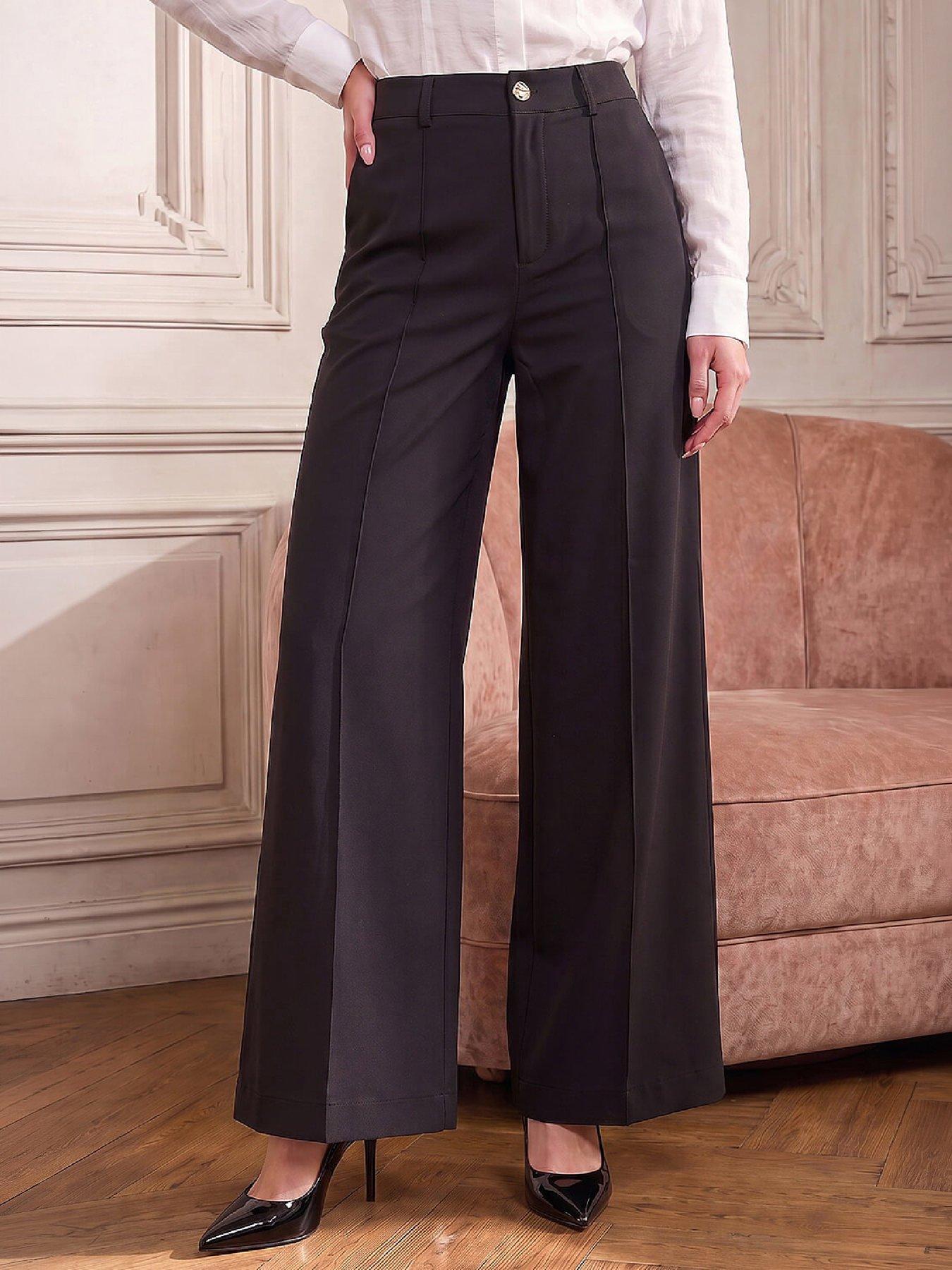 Dusk Women's Black Wide Leg Trouser In | Size: 10 - Image 4