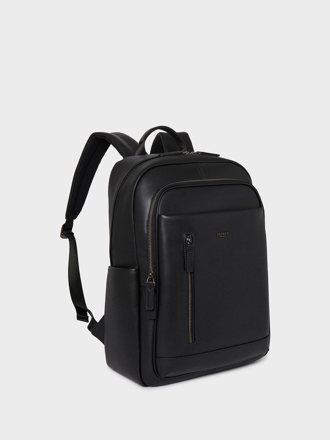 Image 2 of 6 of Osprey London The Hudson Leather Backpack - Black