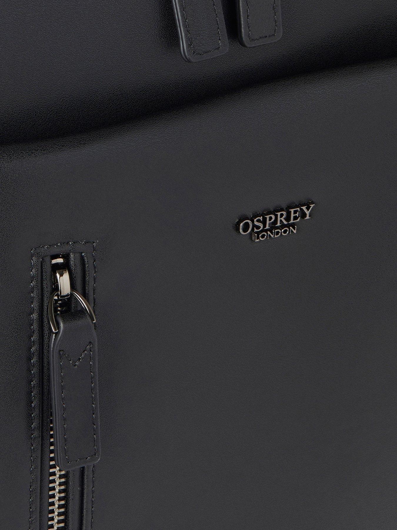 Image 4 of 6 of Osprey London The Hudson Leather Backpack - Black
