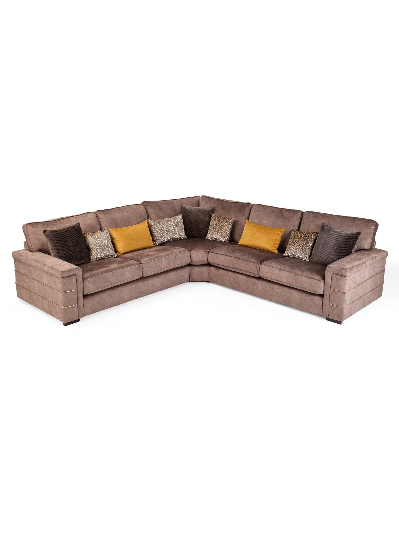 Image 3 of 7 of The Very Collection Nessa Corner Group + Footstool Set (Buy &amp; SAVE!) - Made to Order in the UK