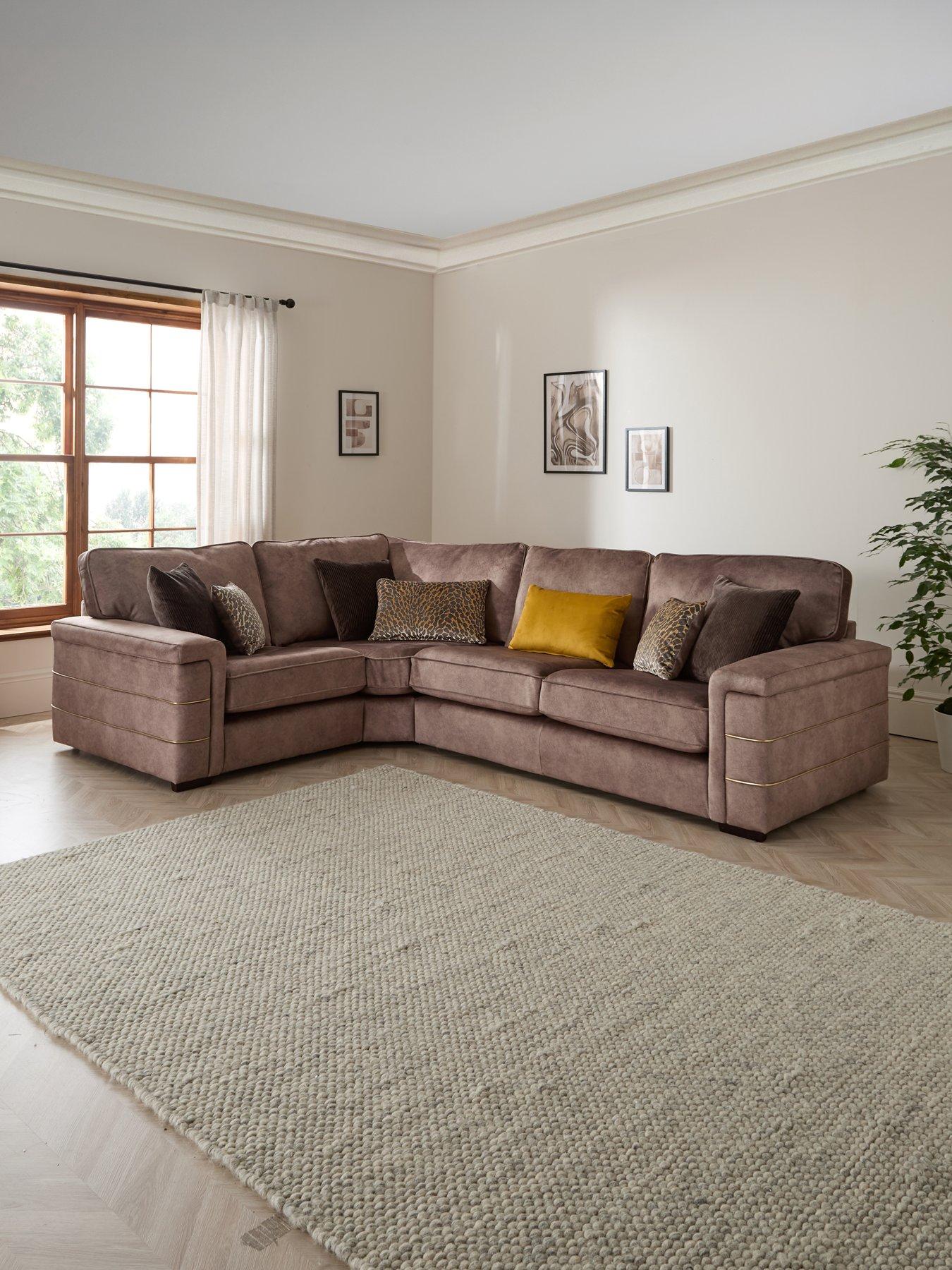Image 1 of 7 of The Very Collection Nessa Left Hand Double Arm Corner Group - Made to Order in the UK
