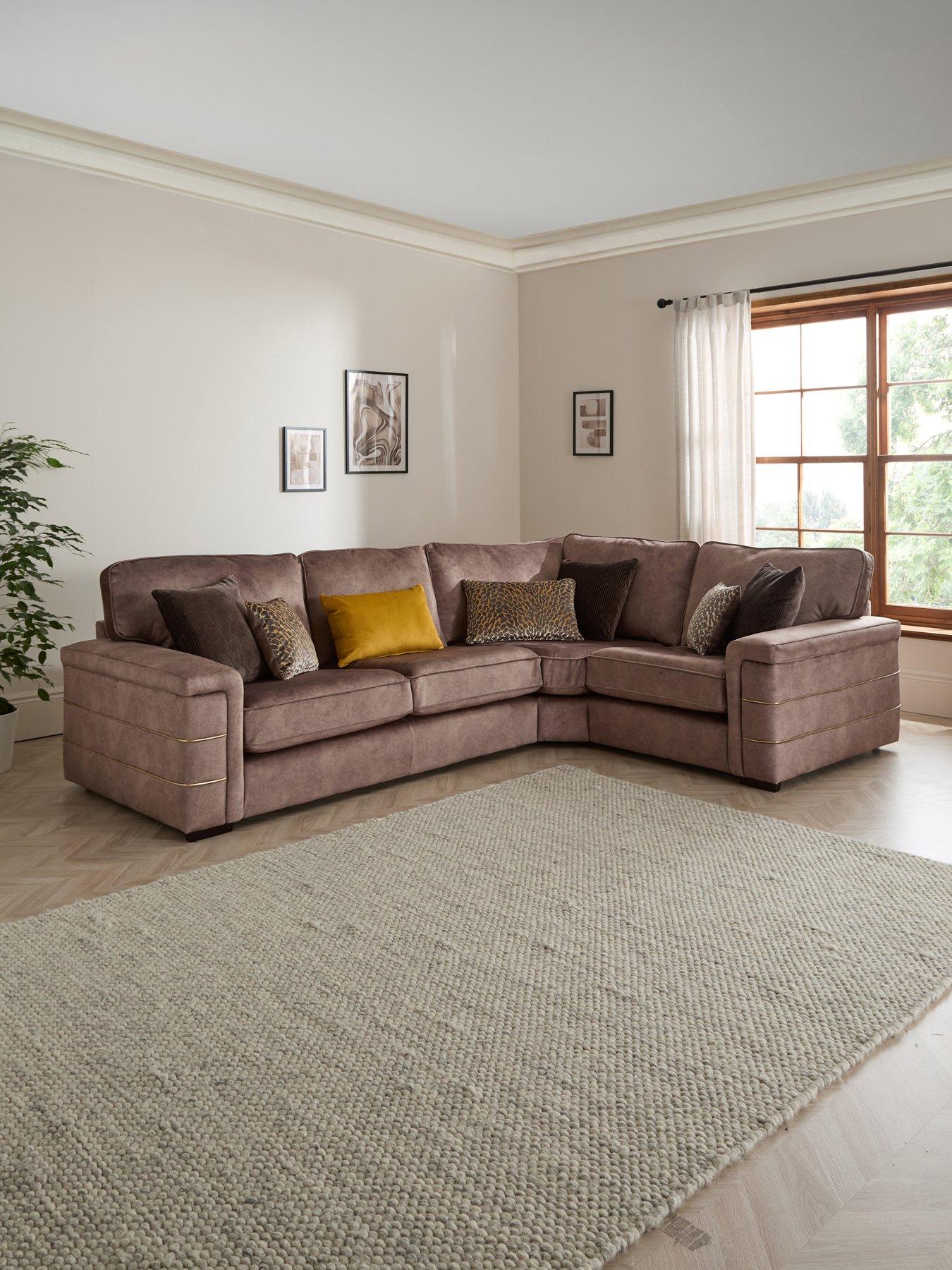 Image 1 of 7 of The Very Collection Nessa Right Hand Double Arm Corner Group - Made to Order in the UK