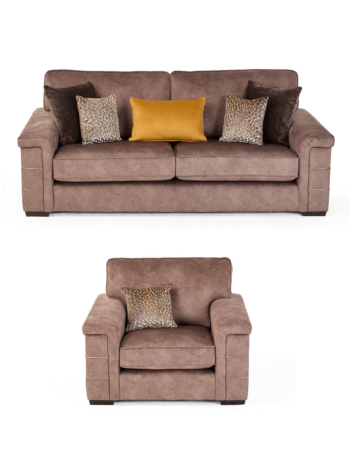 Image 2 of 7 of The Very Collection Nessa 3 Seater + Armchair (Buy &amp; SAVE!) - Made to Order in the UK