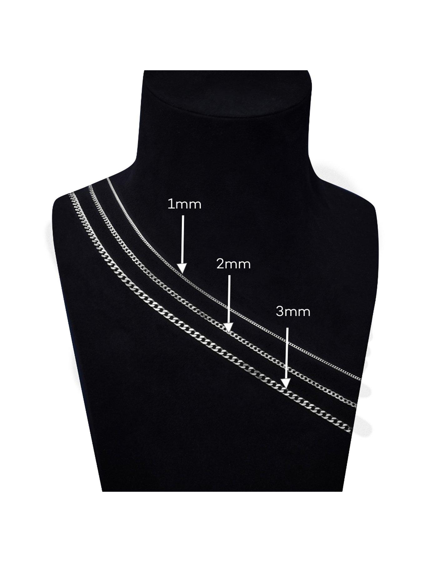 Image 3 of 3 of Ernest Jones Unisex Solid Gold 20'' Curb Necklace - Gold