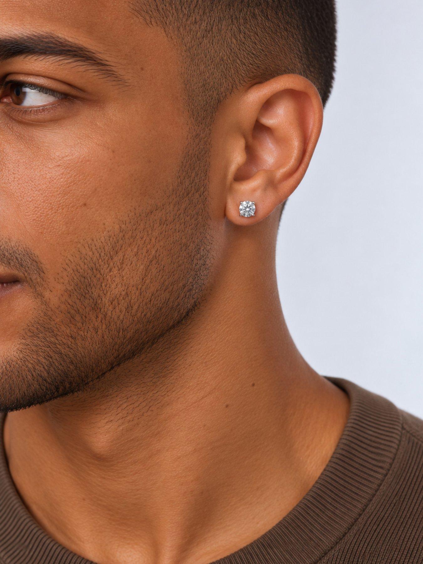 Image 5 of 5 of Created Brilliance Orion , 9ct White Gold 1.00ct tw Lab Grown Diamond Round Stud Earrings