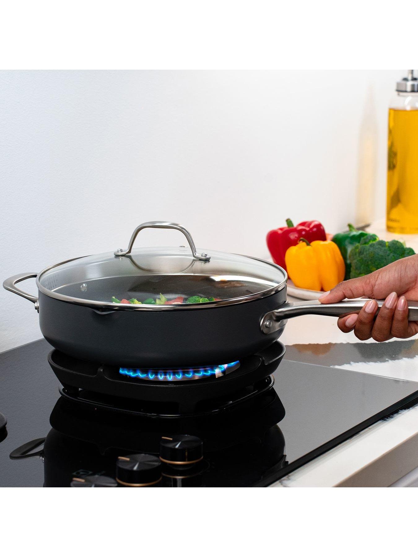 Image 4 of 6 of Ken Hom Ultimate Non-stick Saute Pan With Glass Lid 28cm