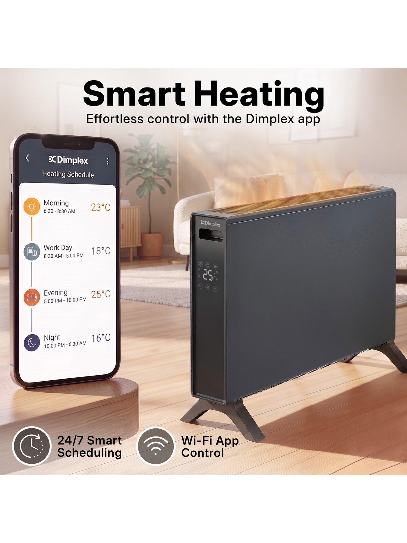 Image 6 of 7 of Dimplex DXCV2003 2kW Smart Convector Heater, Freestanding & Wall Mountable, 7 Day Timer - Black