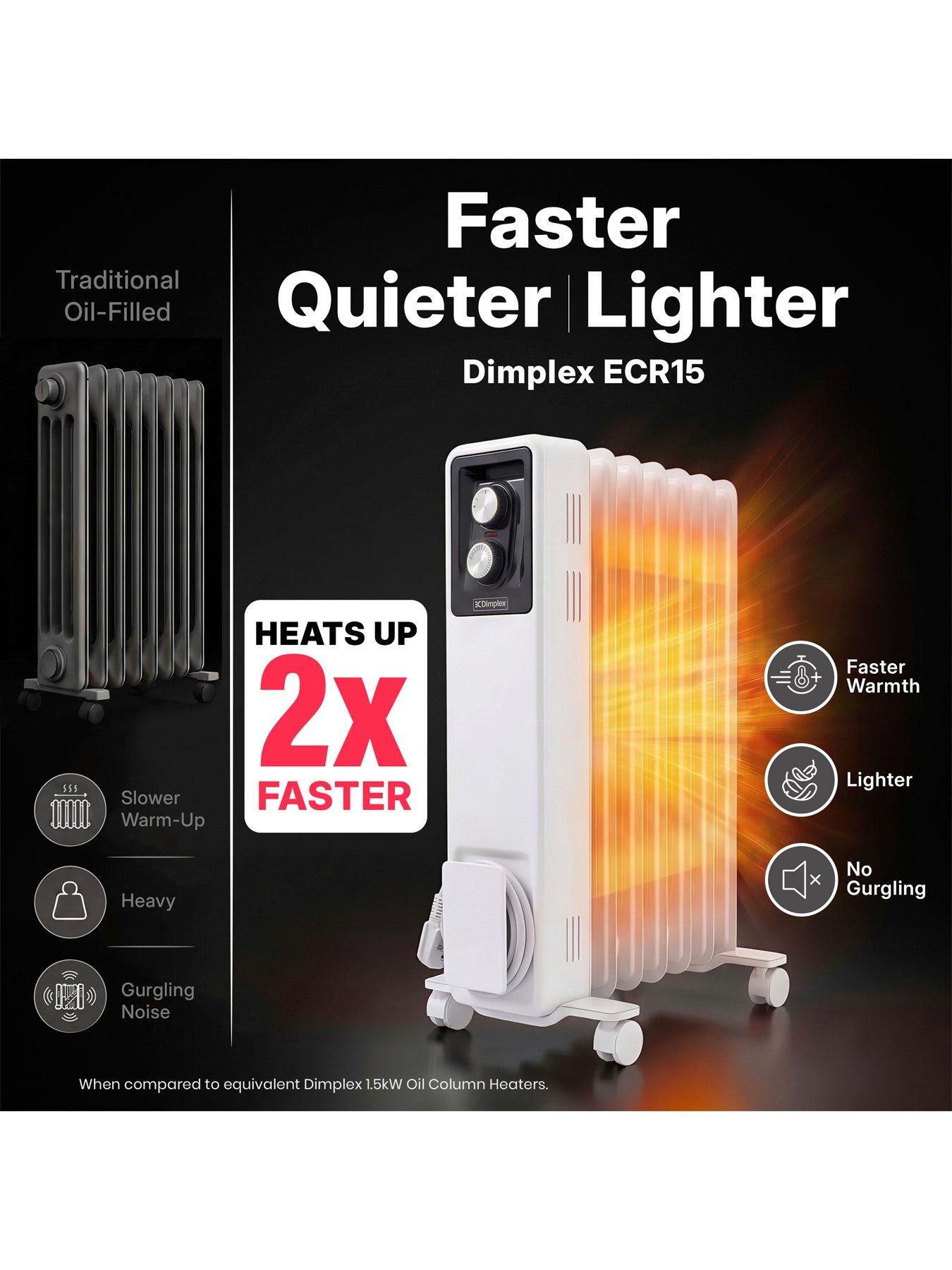 Image 2 of 7 of Dimplex ECR15 1.5kW Freestanding Oil Free Column Radiator with heat settings & thermostat