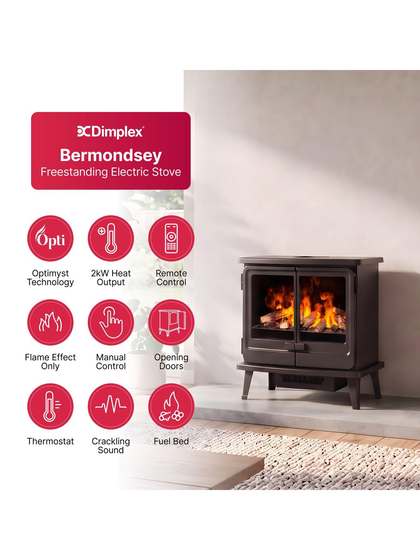 Image 4 of 7 of Dimplex Bermondsey Optimyst Water Vapour 2kW Electric Stove Fire, Remote Control