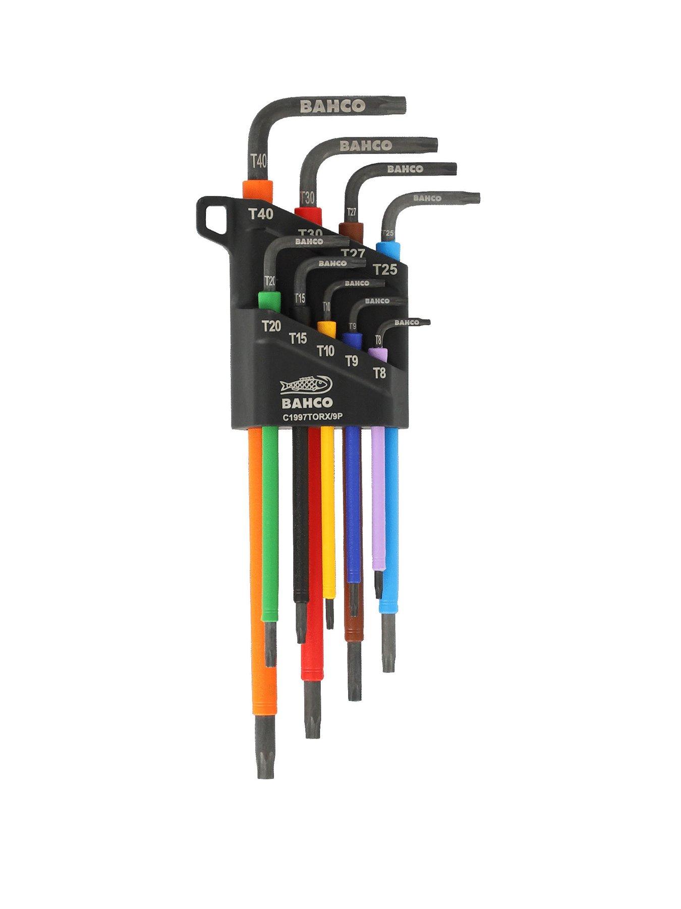 Bahco C1997TORX/9P 9 Piece Long TORX® Coloured L-Key Star Set T8-T40 - Image 6