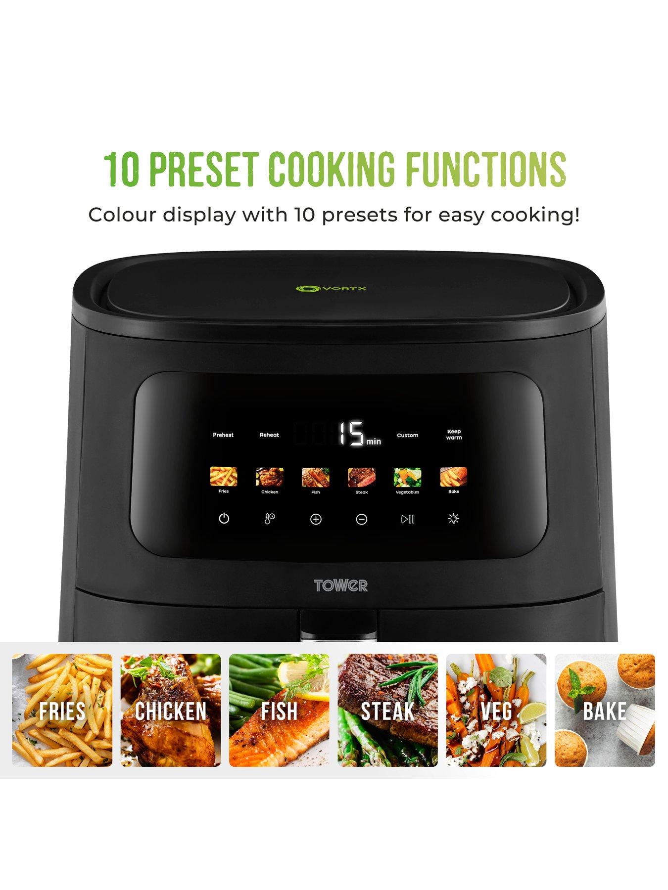 Image 4 of 7 of Tower Vortx 8L Digital Air Fryer with Viewing Window, 1700W, Black