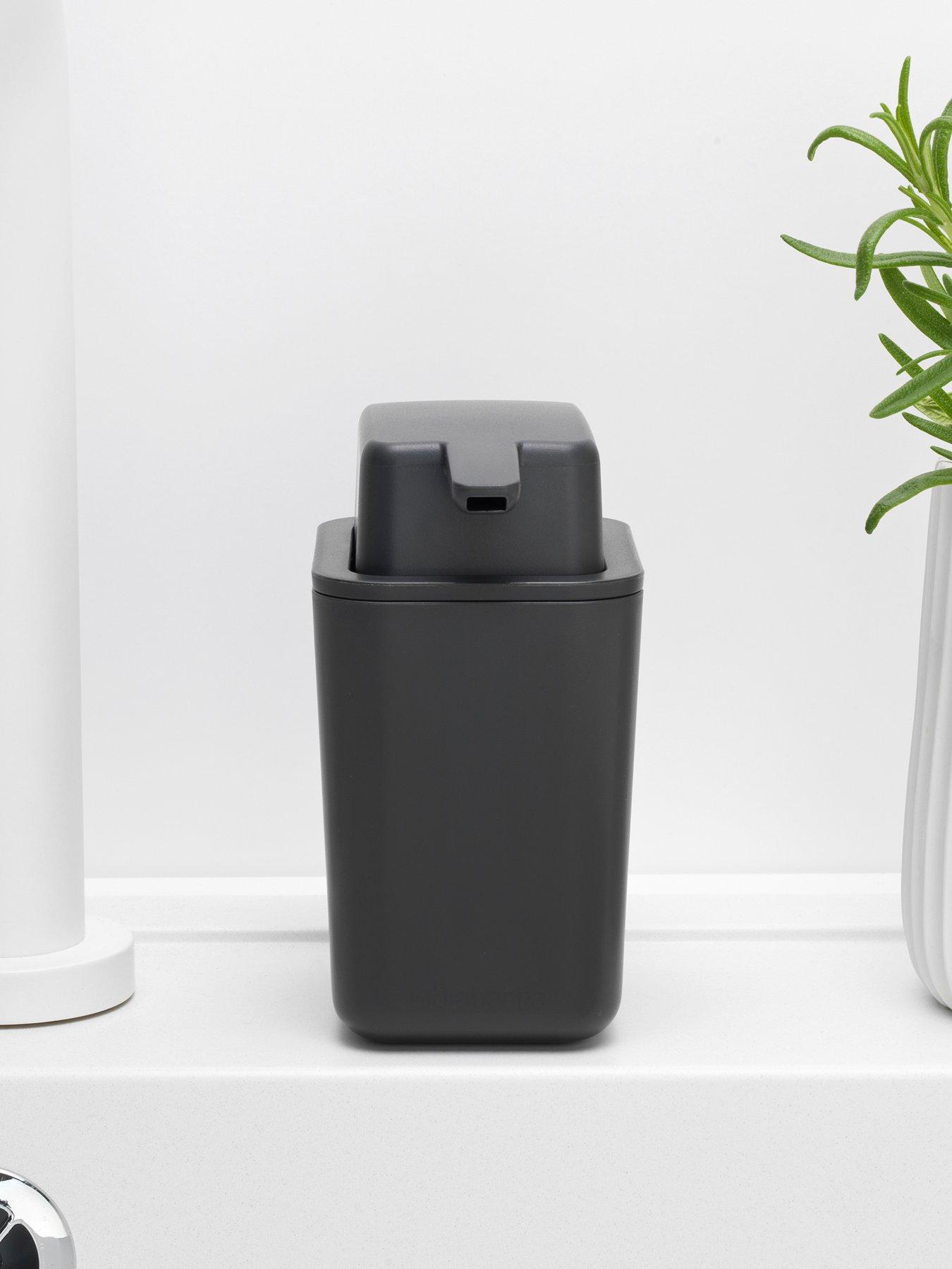 Brabantia Refillable Soap Dispenser 250 Ml, Easy-Fill, Non-Drip, Handwash Pump For Bathroom Or Kitchen, Dark Grey - Image 3