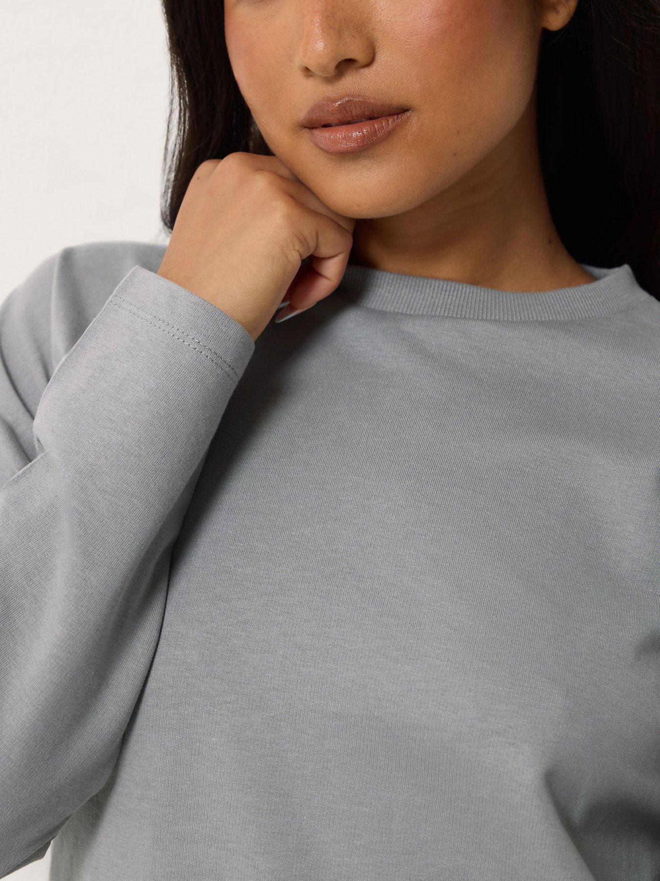 Image 4 of 4 of PixieGirl Petite Loop Back Sweat Top &amp; Trouser Set