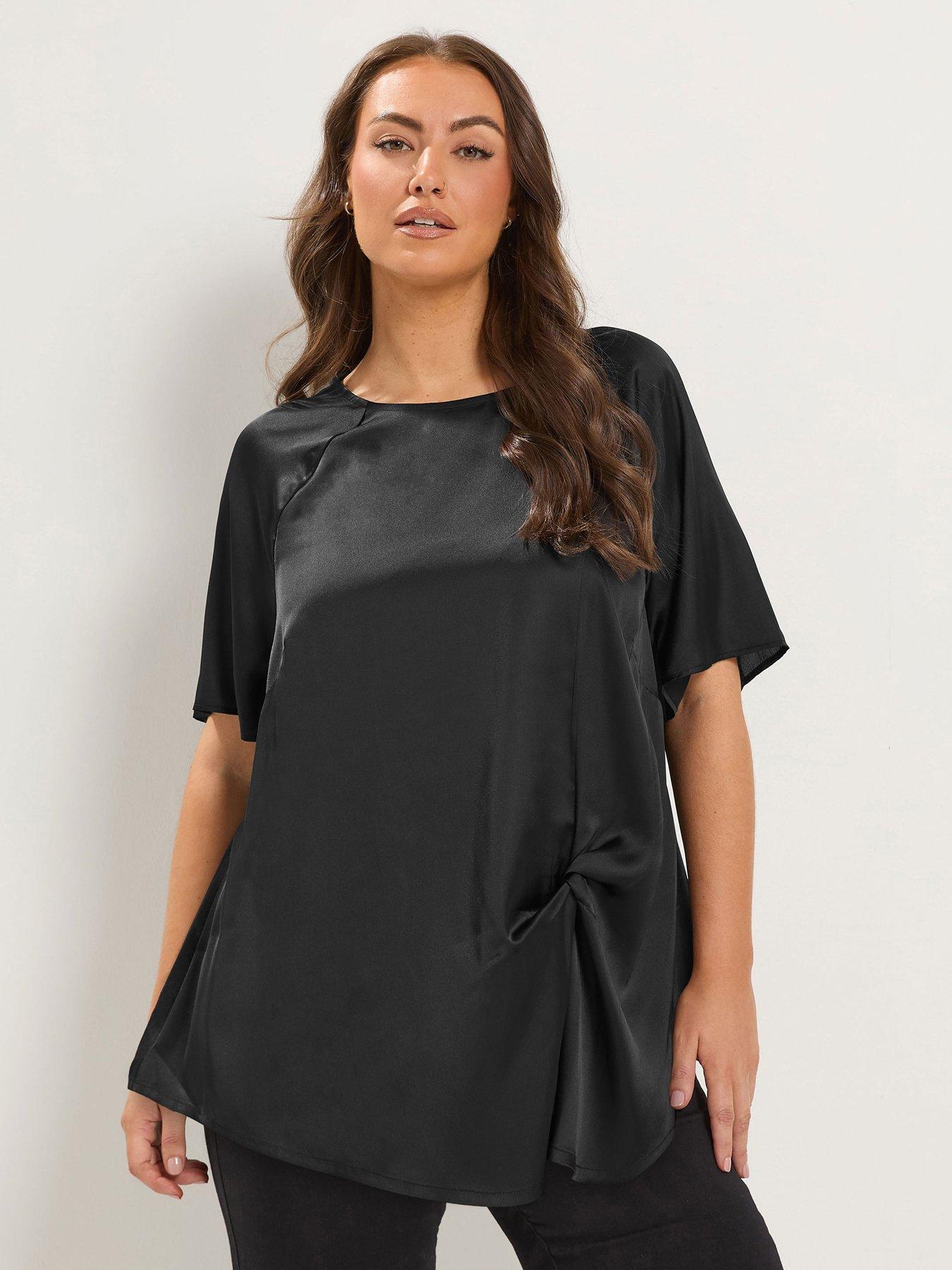 Yours Women's Black Twist Front Blouse In | : Size 12 - Image 7