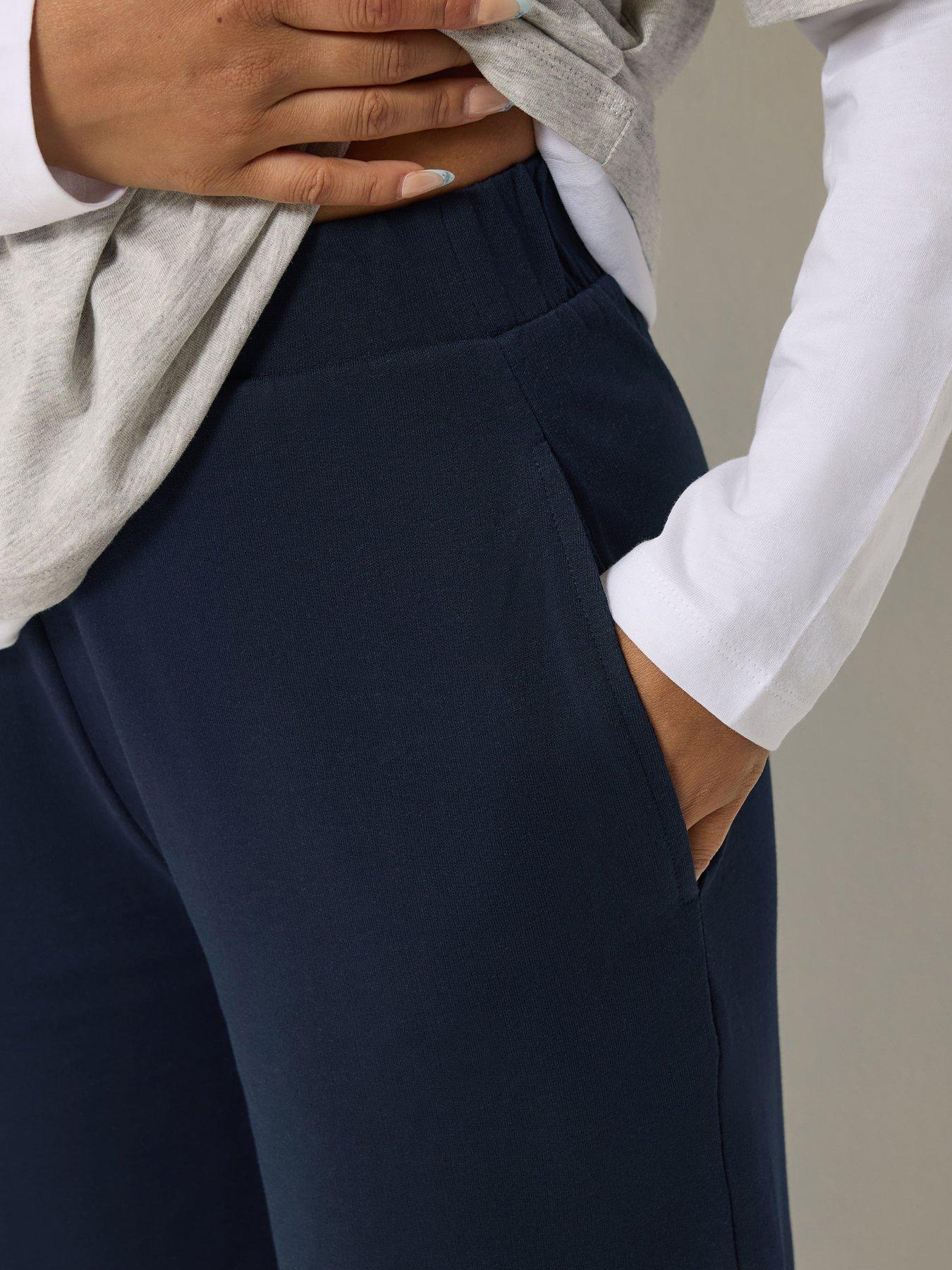 Image 4 of 4 of PixieGirl Petite Loop Back Top &amp; Wide Leg Jogger Set
