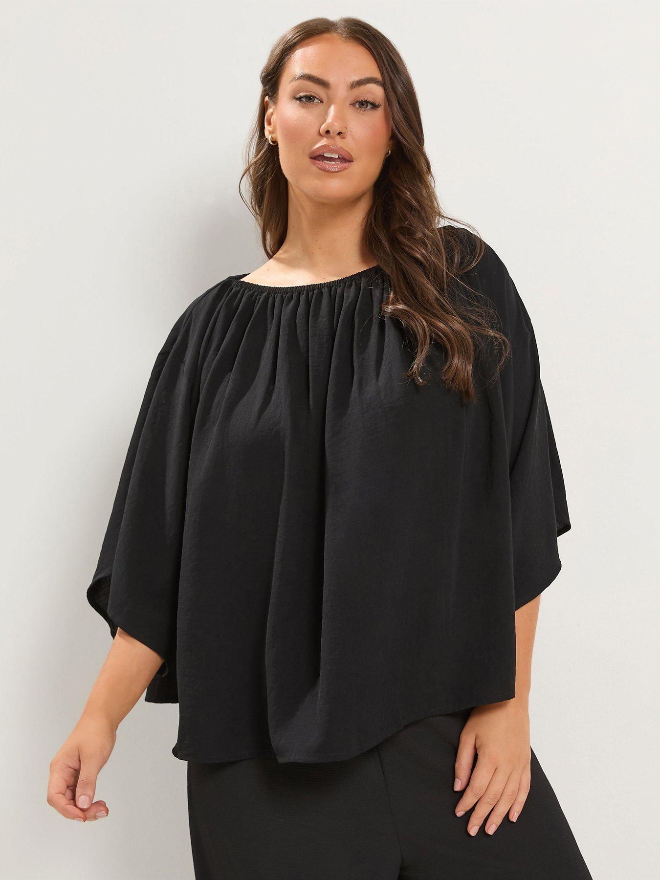 Image 1 of 4 of Yours Curve Cape Bardot Top