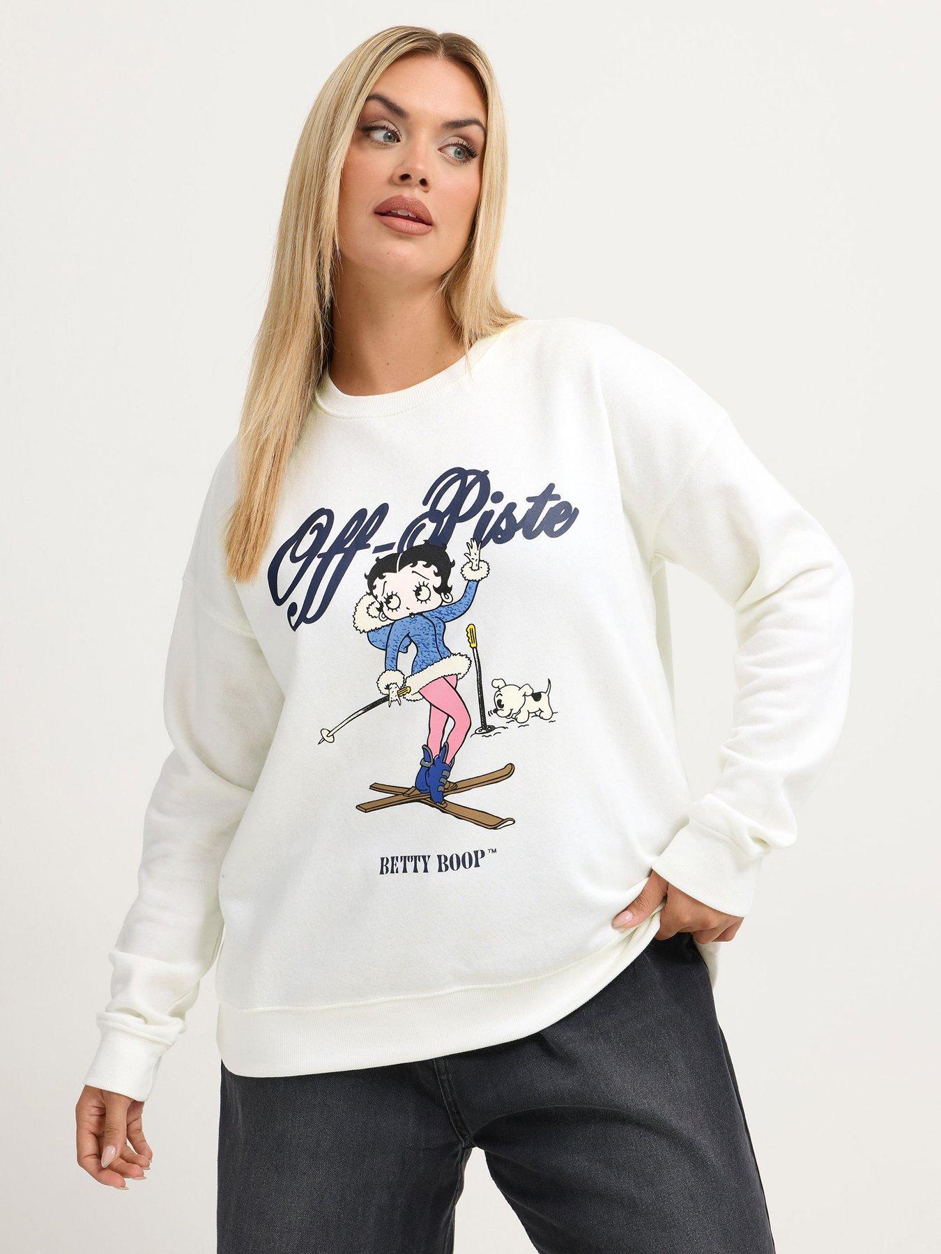 Yours Women's Cream Betty Boop Sweatshirt In | : Size 16 - Image 2