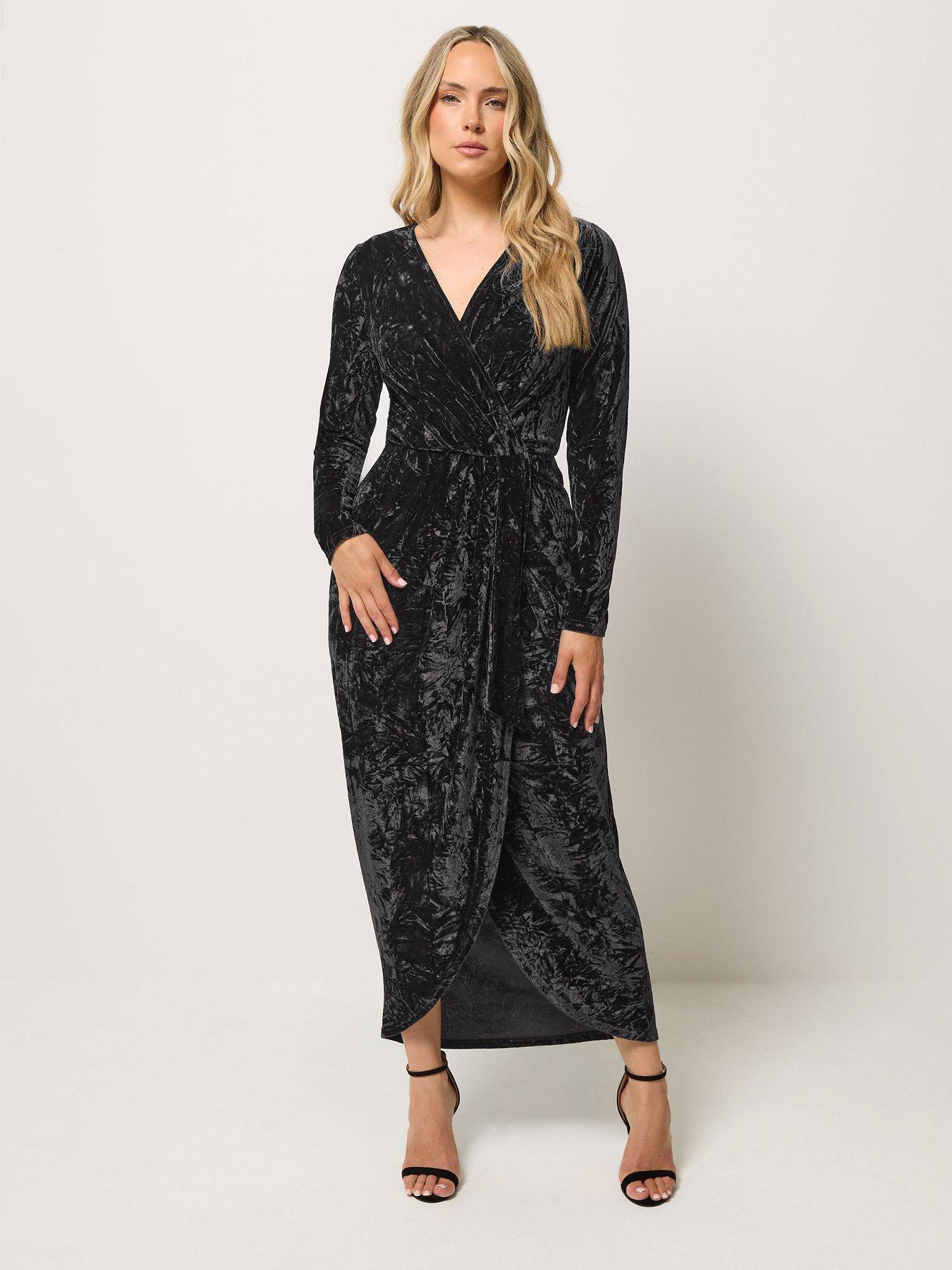 Image 3 of 4 of Yours Tall Crushed Velvet Dress