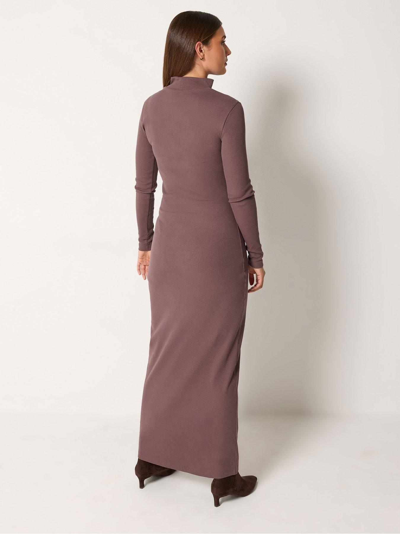 Image 2 of 4 of Yours Tall Button Shoulder Maxi Dress