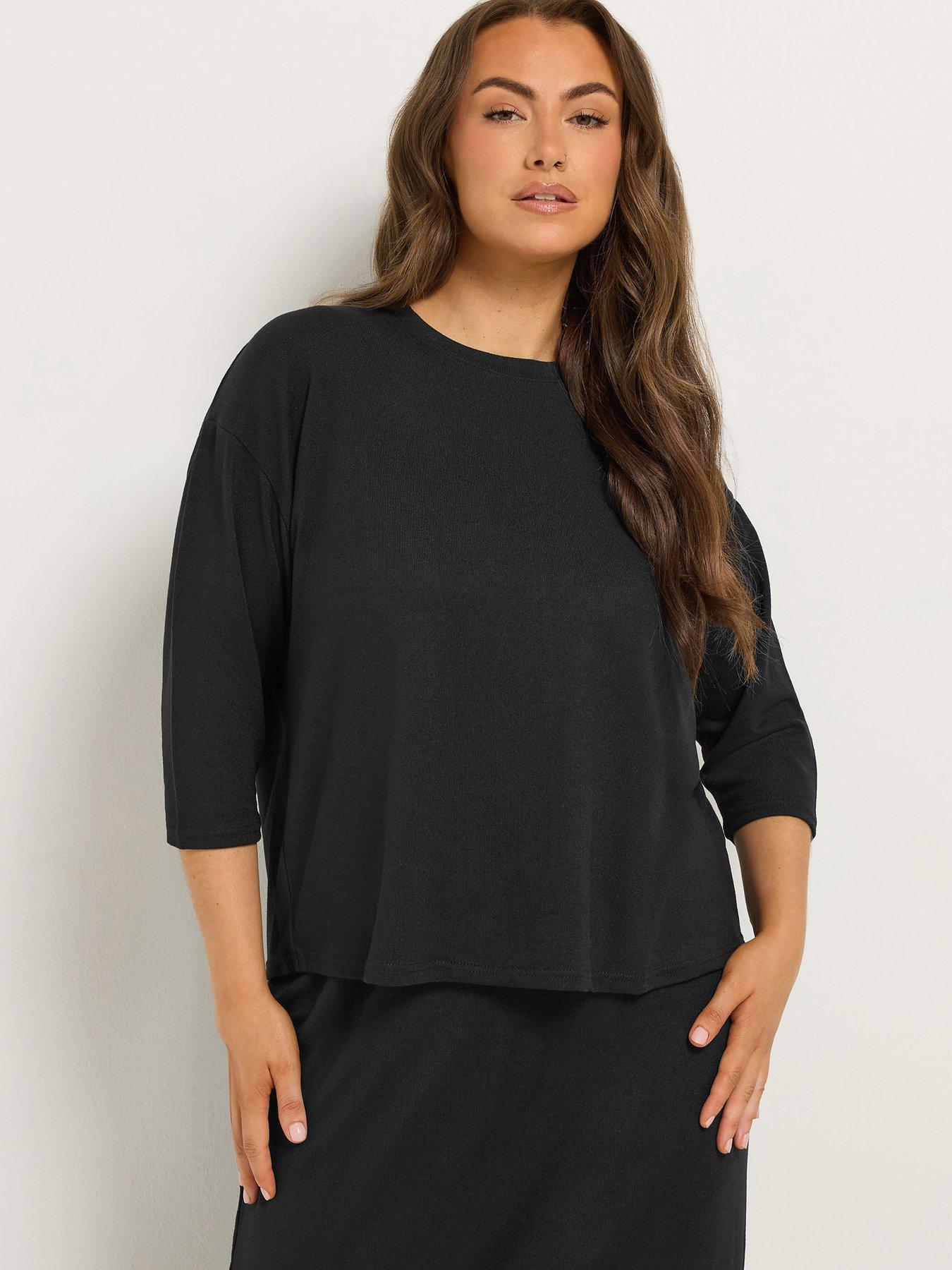 Yours Women's Crew Neck Jumper in Black | Size: 10 - Image 5