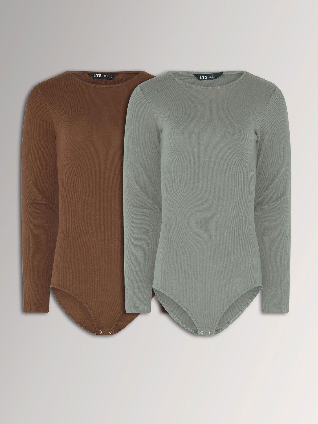 Image 1 of 4 of Long Tall Sally Tall 2 Pack Long Sleeve Bodysuit