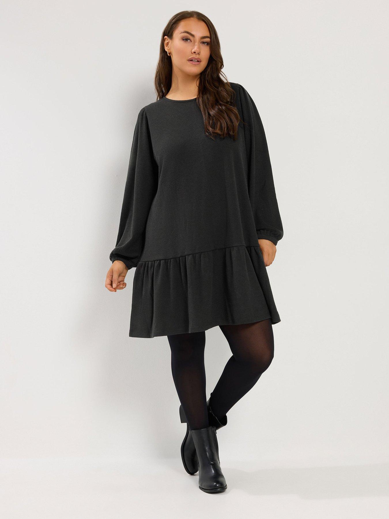 Image 3 of 4 of Yours Curve Drop Waist Midi Dress
