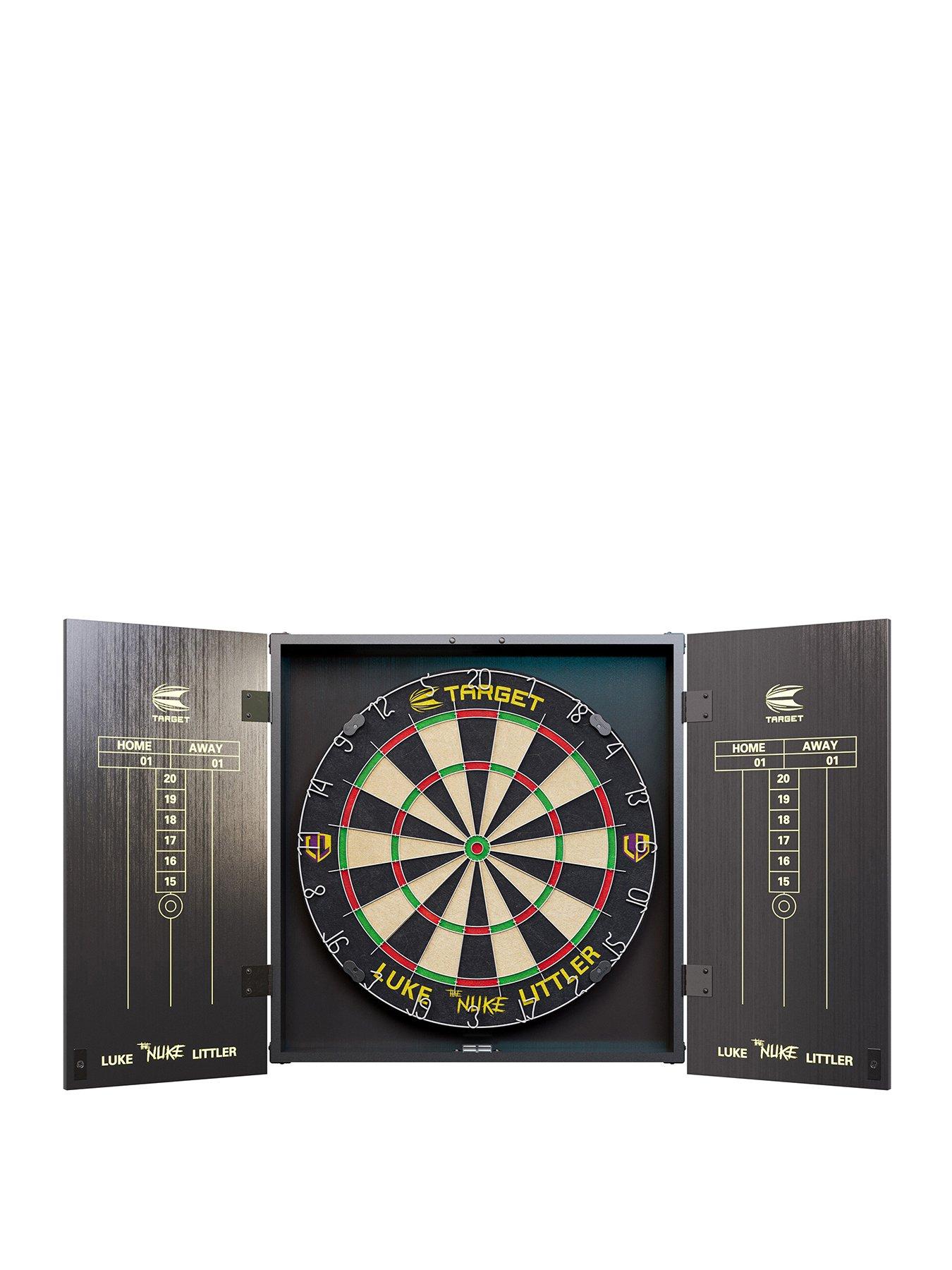 Image 1 of 5 of Target Target Luke Littler Dartboard and Cabinet Set Plus Darts