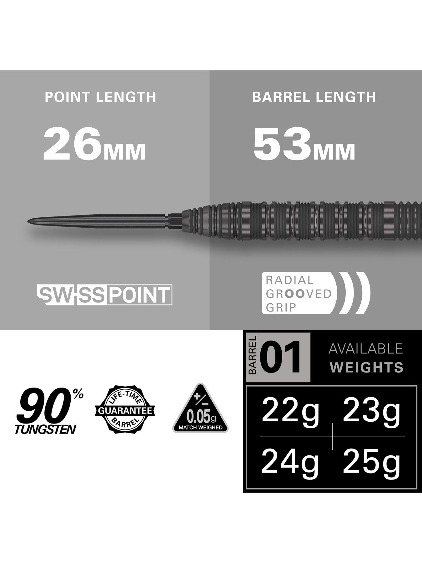 Image 2 of 6 of Target BOLIDE VOID 01 90% 24G SP STEEL TIP DART 2023