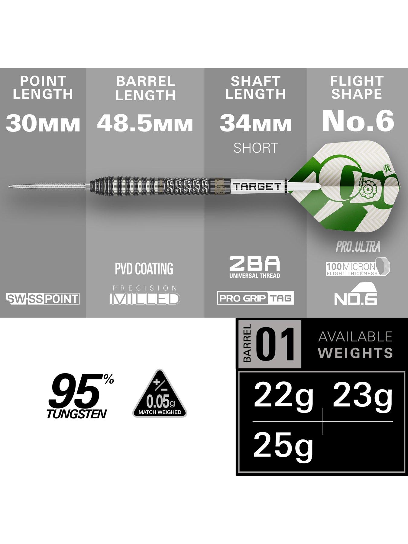 Image 3 of 6 of Target CHARLIE MANBY 23G 95% SP STEEL TIP DARTS 2026