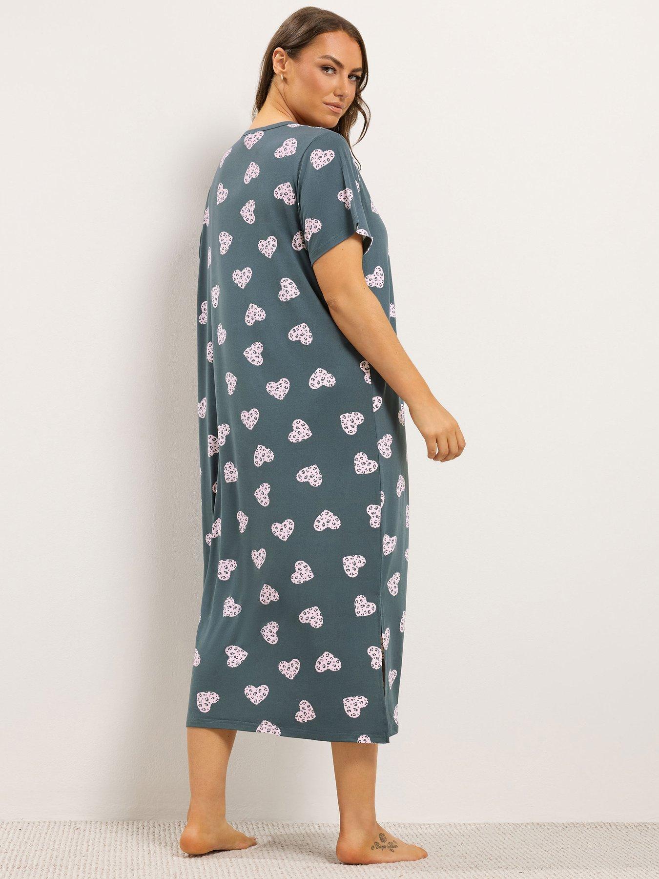 Image 2 of 4 of Yours Womens Curve Soft Touch 2 Pack Midaxi Nightdress - Multi