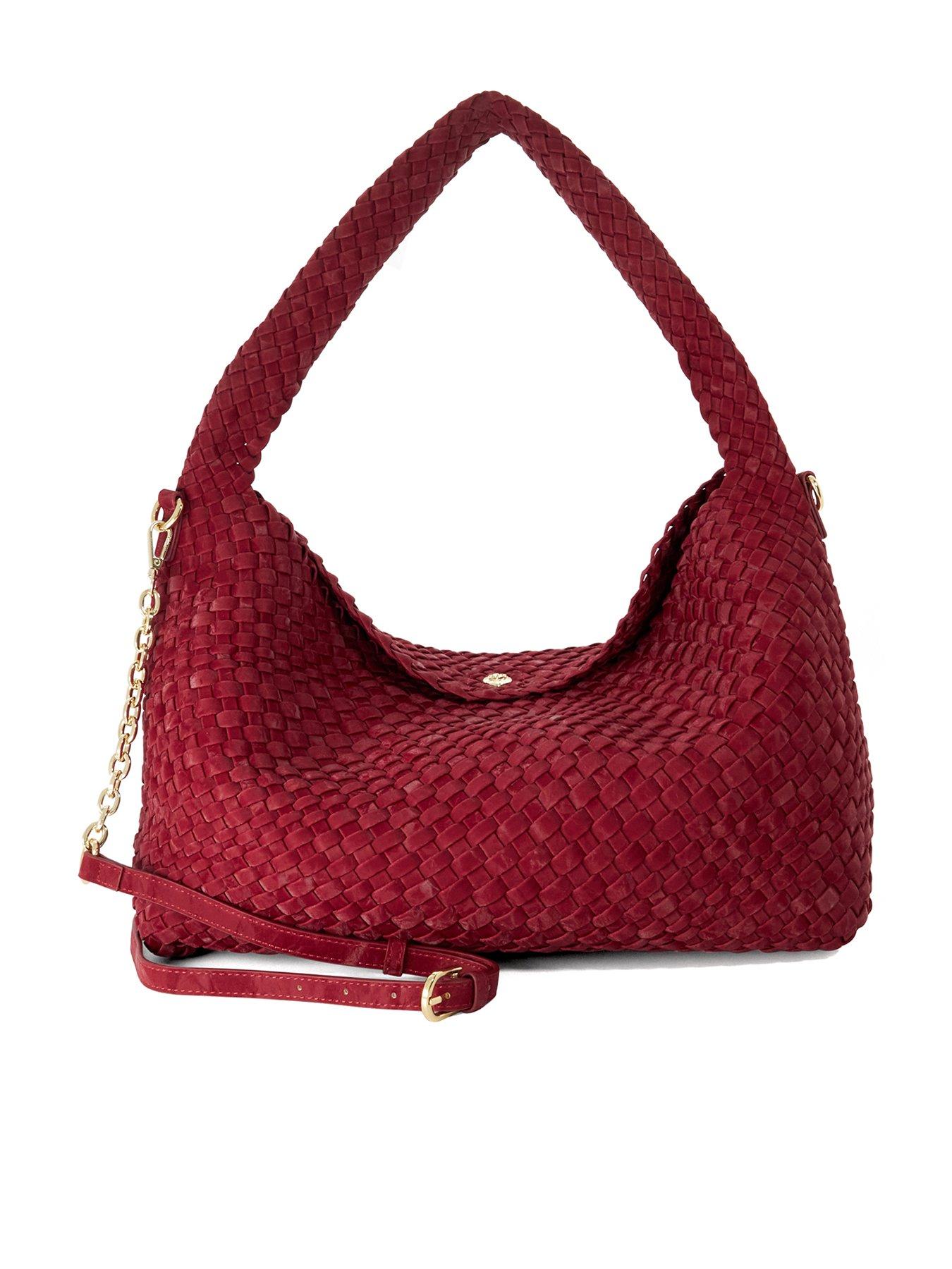 Dune London Women's Red 'Deliberate L' Shoulder Bag In - Image 4