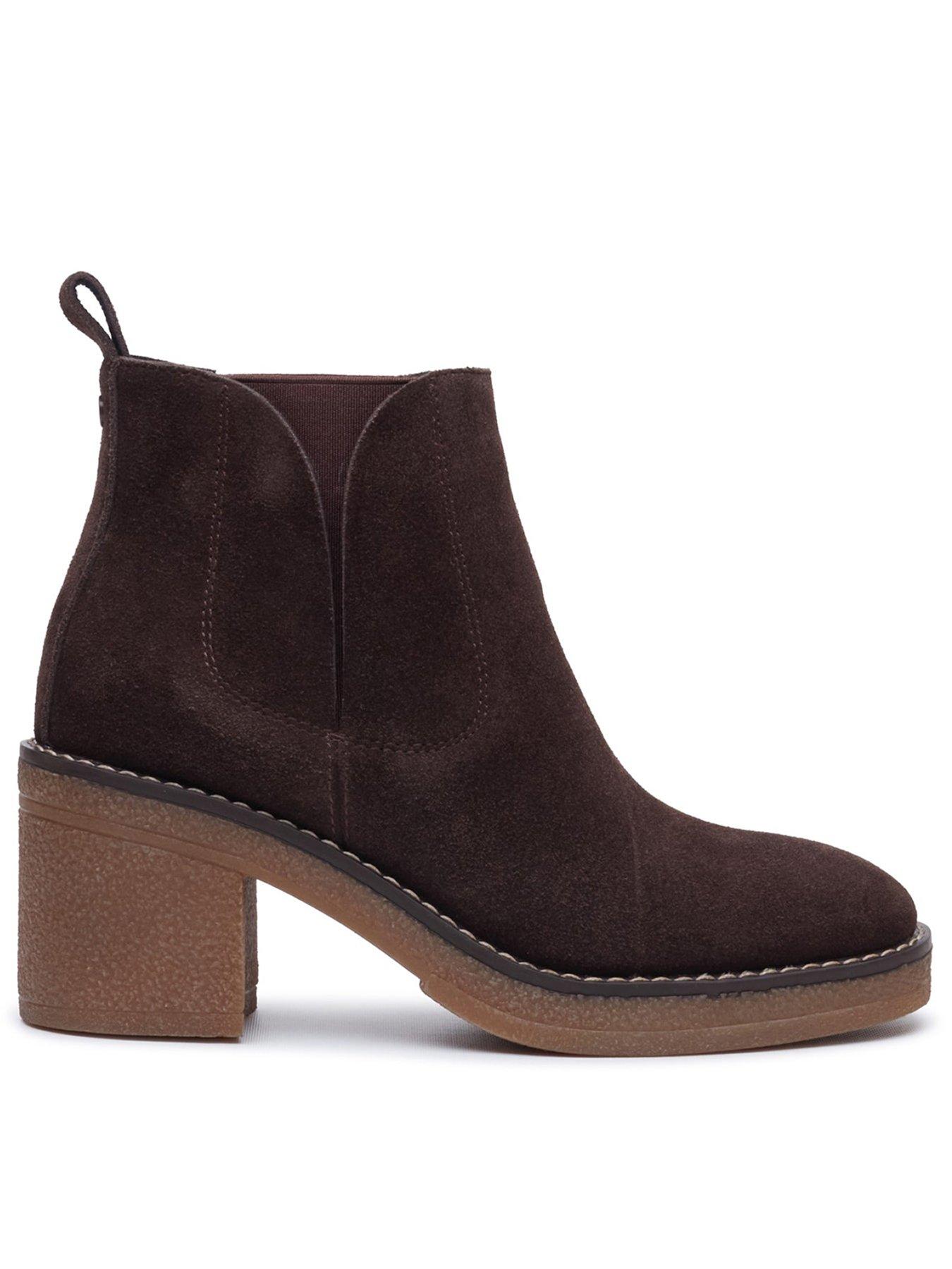 Hush Puppies Felicia Women's Chelsea Boots in Brown Suede Leather, UK Size 4 - Image 2