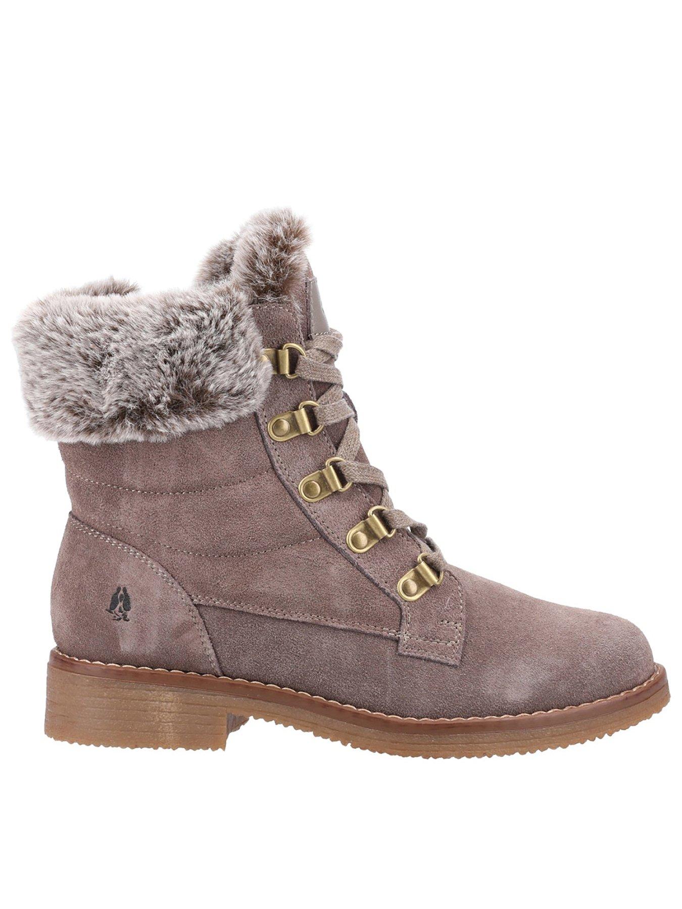 Hush Puppies Women's Cream Florence Wide Fit Boot Ankle Boots Taupe - Size 5 - Image 2