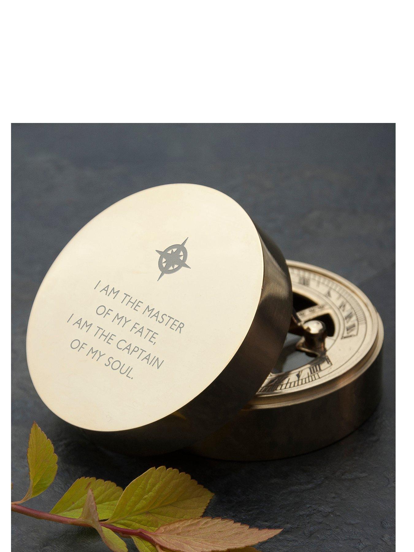 Image 1 of 5 of Treat Republic Personalised Compass Rose Icon Adventurer's Brass Sundial Compass