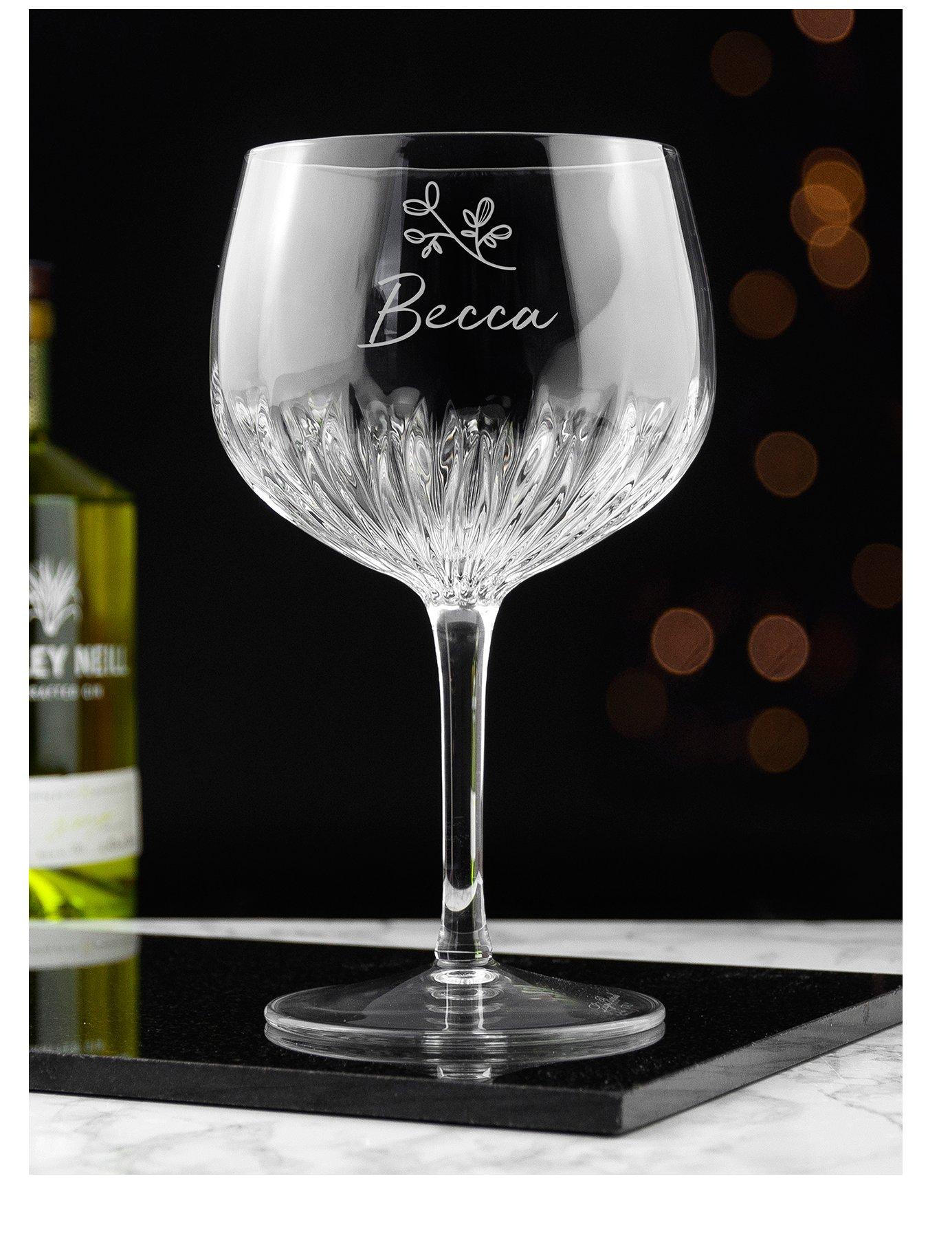 Image 1 of 3 of Treat Republic Personalised Botanical Icon Crystal Gin Goblet