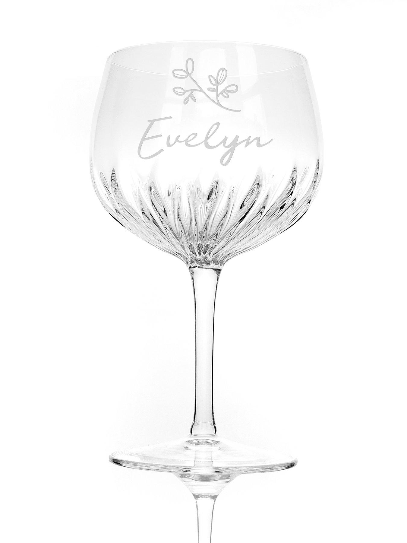 Image 3 of 3 of Treat Republic Personalised Botanical Icon Crystal Gin Goblet