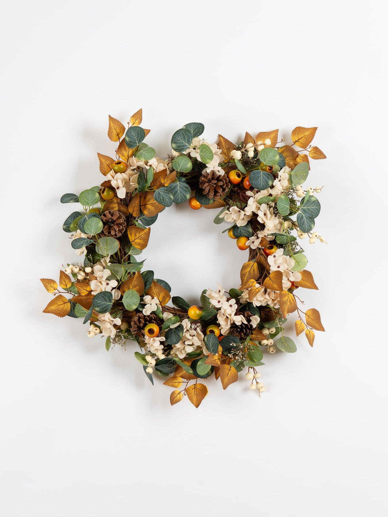 Image 3 of 3 of Scottish Everlastings Hrydrangea & Foliage Wreath - 60cm