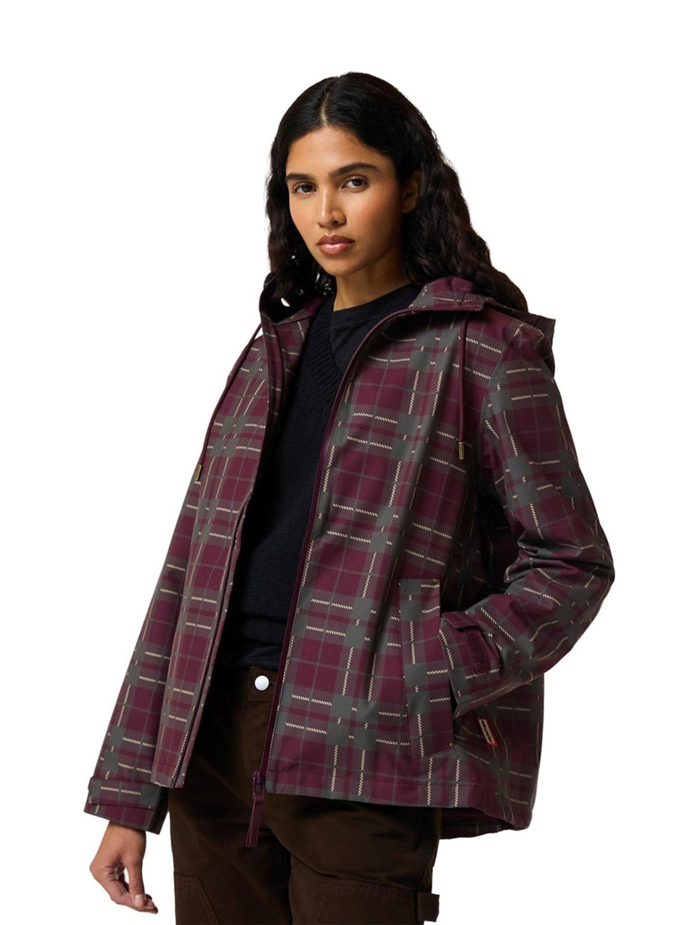 Hunter Womens Original Fully Waterproof Tartan Jacket, Multi, Size S, Women