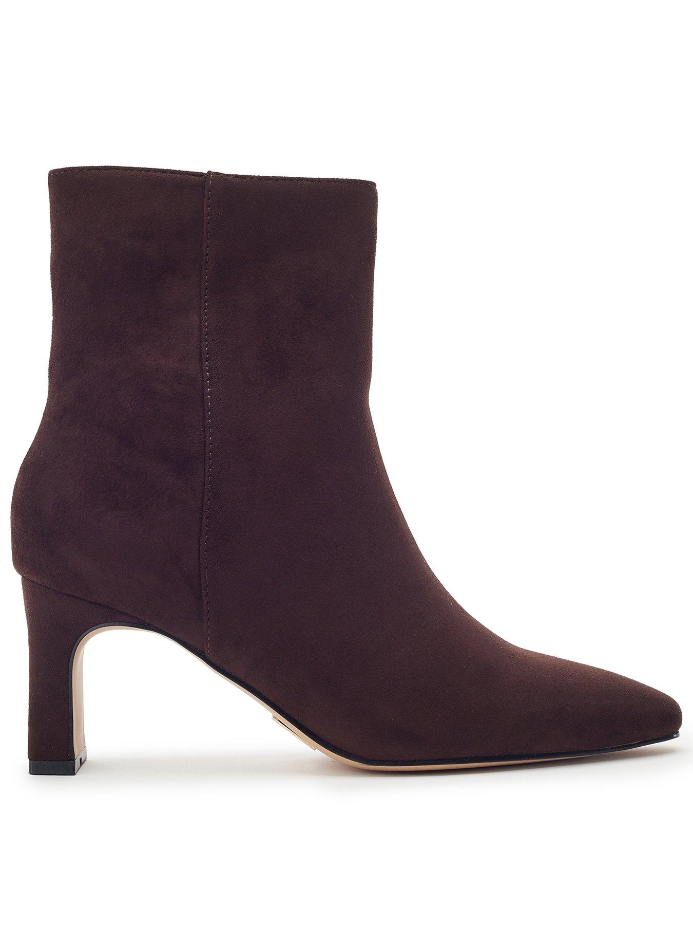Image 1 of 4 of Moda In Pelle Womens Opalia Pointed Toe Heeled Ankle Boots - Brown