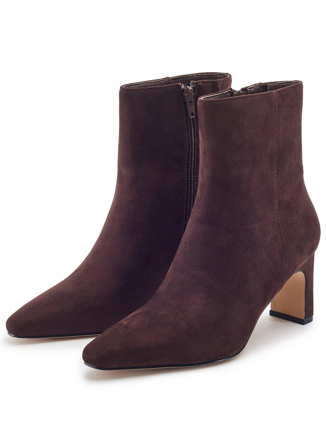 Image 2 of 4 of Moda In Pelle Womens Opalia Pointed Toe Heeled Ankle Boots - Brown