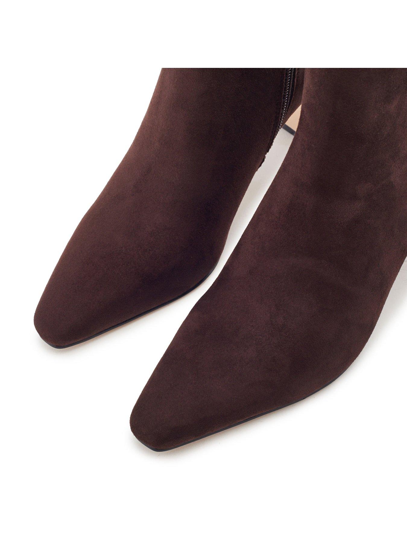 Image 3 of 4 of Moda In Pelle Womens Opalia Pointed Toe Heeled Ankle Boots - Brown