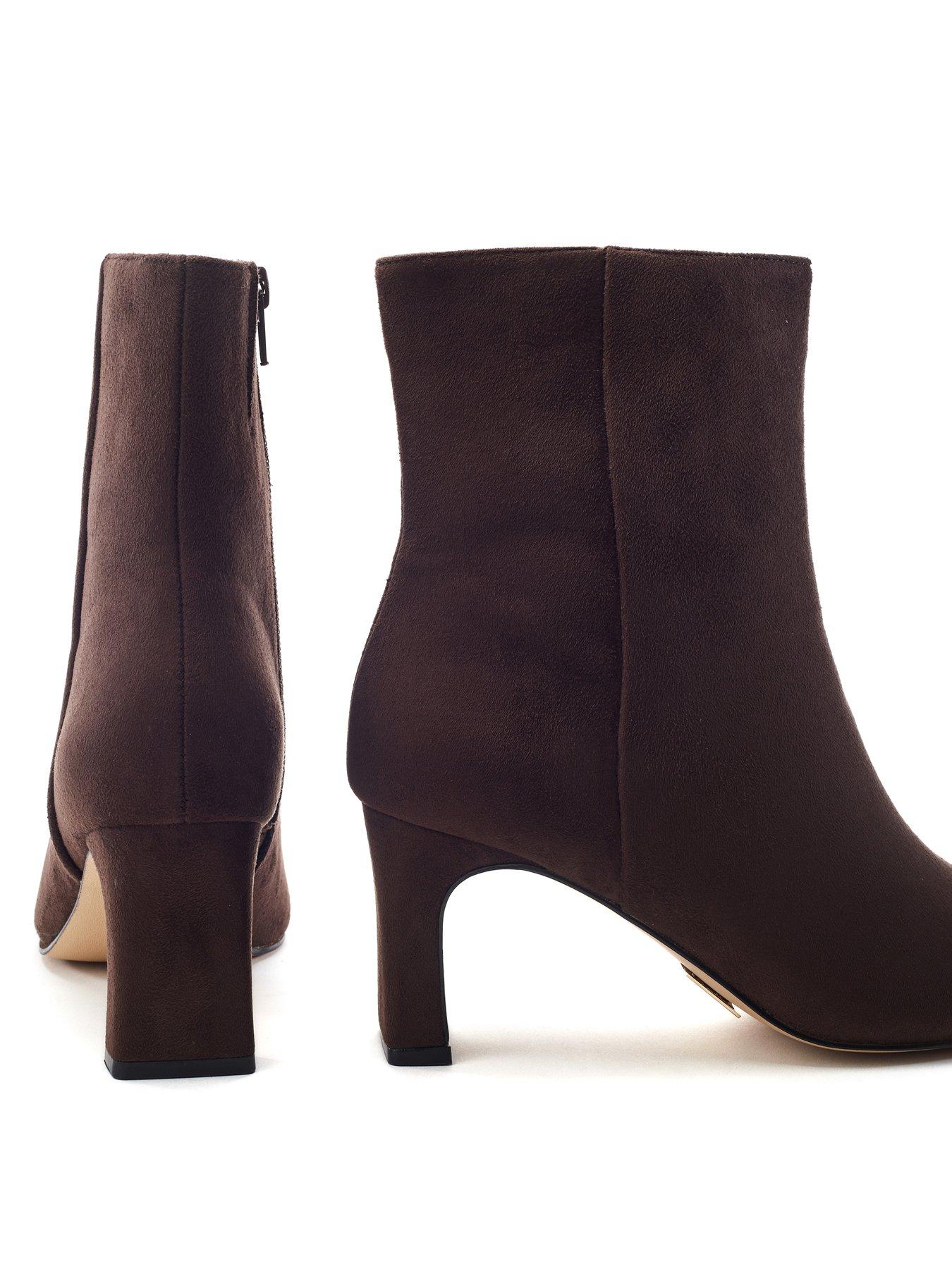 Image 4 of 4 of Moda In Pelle Womens Opalia Pointed Toe Heeled Ankle Boots - Brown