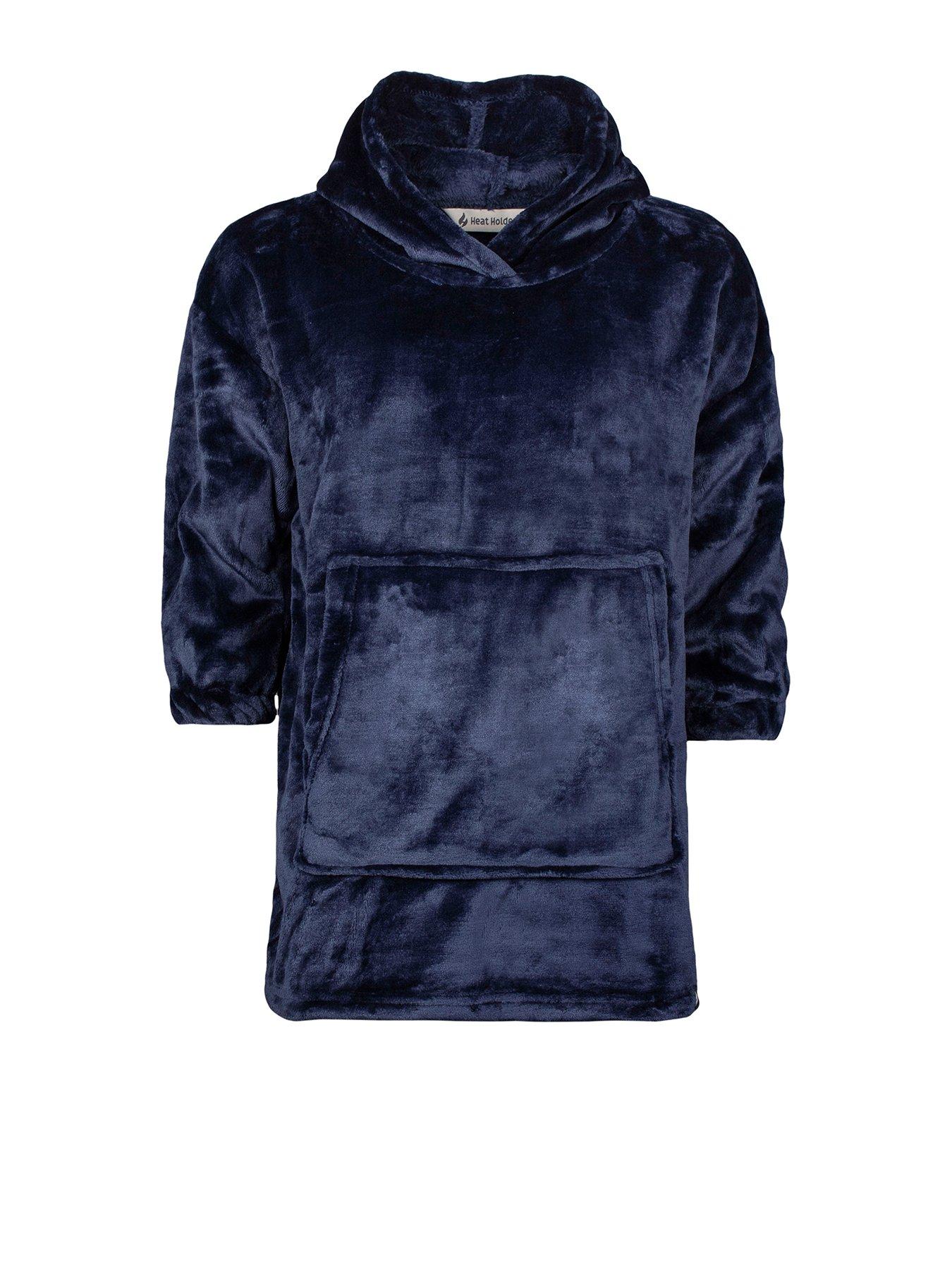 Image 1 of 1 of Heat Holders Kids Mega Hoodie Oversized Mega Hoodie - Dark Blue