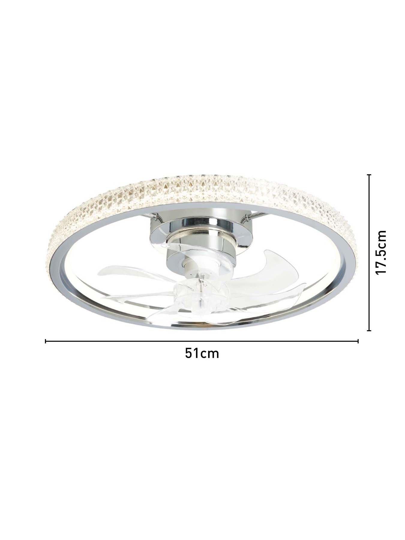 Image 4 of 4 of BHS Lyona Led Dimmable Fan